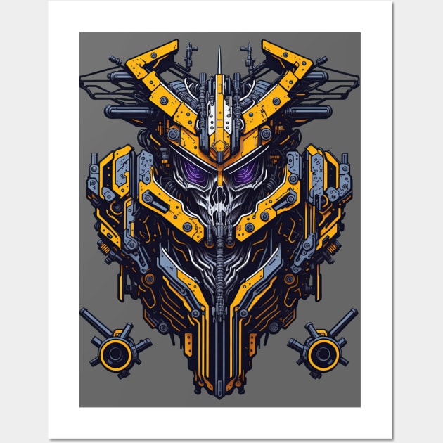 Mecha Skull S03 D11 Wall Art by Houerd